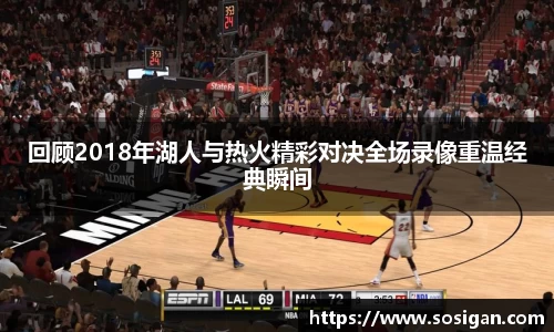 回顾2018年湖人与热火精彩对决全场录像重温经典瞬间